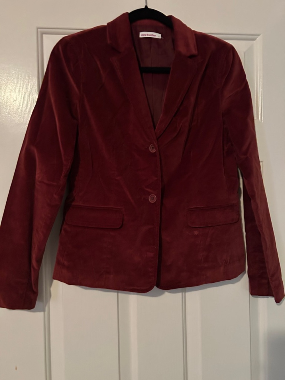 New Frontier Red Velvet Blazer Jacket